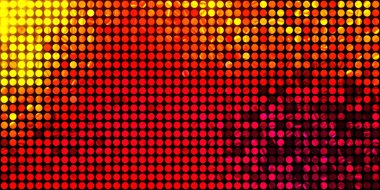 Parlayan ışıklar siyah arka planda parti izleri. Sahne veya stadyum ışıklarının dijital illüstrasyonu. Parlak desenli duvar kağıdı. Sahne ışıkları ile renkli ışıkların ihtişamlı arkaplanı.