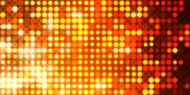 Parlak desenli duvar kağıdı. Sahne ışıkları olan renkli ışıkların ihtişamlı arkaplanı. Parlayan ışıklar siyah arka planda parti izleri. Sahne veya stadyum ışıklarının dijital illüstrasyonu. 