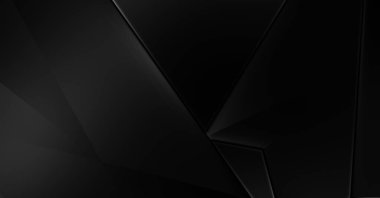 Lüks minimalist tasarım. Fütürist şablon. Karanlık elementleri olan birinci sınıf soyut duvar kâğıdı. Zarif bir zemin. Siyah üç boyutlu geometrik arkaplan. Poster, broşür, sunum için tasarım.