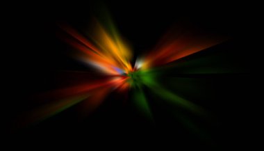 Parlayan yıldızın patlaması. Dinamik renkli arkaplan resmi. Parıldayan ışıklar duvar kağıdı. Tasarımınız için canlı şablon.