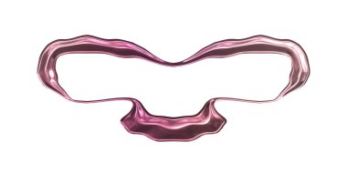 Üç boyutlu metalik illüstrasyon. Beyaz arka planda izole edilmiş fantezi çerçevesi. Davetiyeler, posterler, menü, hatıra defteri ve sunum için mükemmel. Metnin için şablon.