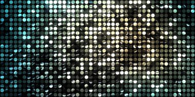 Parlayan ışıklar siyah arka planda parti izleri. Sahne veya stadyum ışıklarının dijital illüstrasyonu. Parlak desenli duvar kağıdı. Sahne ışıkları ile renkli ışıkların ihtişamlı arkaplanı.