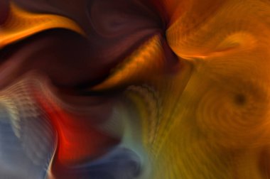 Hareketli girdapların soyut çizimi. Titreşimli renkli kıvrımların dönen akışı. Kıvrımlı ve kıvrımlı arka plan ve çizgiler. Garip duvar kâğıdı tasarımı. Dalgalanma arkaplanı.