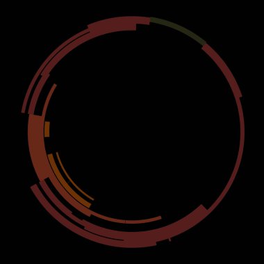 Fütürist dairesel gövde arayüzü elementi. Soyut çember geometrik arkaplan. Dijital teknolojinin grafiksel çizimi.