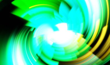 Dönen Işık gösterisi arka planı. Canlı renklerle donatılmış ruhani enerji girdabı. Renkli canlı hareket çizimi. Tanıtım geçmişi. Kutlama grafiği.