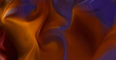 Hareketli girdapların soyut çizimi. Titreşimli renkli kıvrımların dönen akışı. Kıvrımlı ve kıvrımlı arka plan ve çizgiler. Garip duvar kâğıdı tasarımı. Dalgalanma arkaplanı.