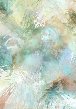 Soyut arkaplanda pürüzlü fırça darbeleri. Fırça boyası. Renkli boya darbeleri. Eşsiz duvar sanatı. Tuvaldeki modern sanat. Renkli çağdaş sanat eserleri.