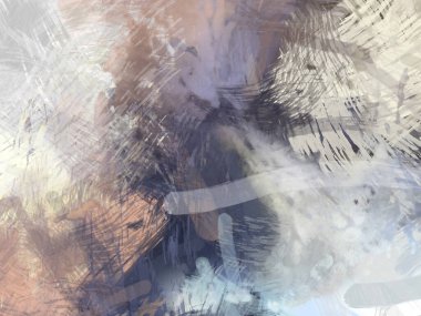 Soyut arkaplanda pürüzlü fırça darbeleri. Fırça boyası. Renkli boya darbeleri. Eşsiz duvar sanatı. Tuvaldeki modern sanat. Renkli çağdaş sanat eserleri.