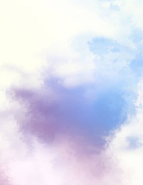 Modern fırça darbeleri. Poster, duvar sanatı, afiş, kart, kitap kapağı veya ambalaj için rahatlatıcı kompozisyonun yumuşak renkli çizimi. Pastel renklerle suluboya. 