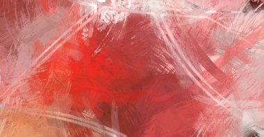 Soyut arkaplanda pürüzlü fırça darbeleri. Fırça boyası. Renkli boya darbeleri. Eşsiz duvar sanatı. Tuvaldeki modern sanat. Renkli çağdaş sanat eserleri.