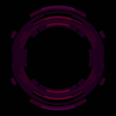 Fütürist dairesel gövde arayüzü elementi. Soyut çember geometrik arkaplan. Dijital teknolojinin grafiksel çizimi.