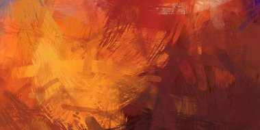 Soyut arkaplanda pürüzlü fırça darbeleri. Fırça boyası. Renkli boya darbeleri. Eşsiz duvar sanatı. Tuvaldeki modern sanat. Renkli çağdaş sanat eserleri.