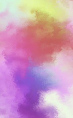 Modern fırça darbeleri. Poster, duvar sanatı, afiş, kart, kitap kapağı veya ambalaj için rahatlatıcı kompozisyonun yumuşak renkli çizimi. Pastel renklerle suluboya. 