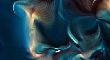 Hareketli girdapların soyut çizimi. Titreşimli renkli kıvrımların dönen akışı. Kıvrımlı ve kıvrımlı arka plan ve çizgiler. Garip duvar kâğıdı tasarımı. Dalgalanma arkaplanı.