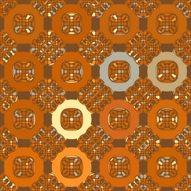 Soyut duvar kağıdı. Dekoratif hippi fayansları. Sanatsal arka plan. Yaratıcı karalama sanatı farklı şekil ve dokulara sahip kusursuz desen. Kolaj.