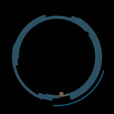 Fütürist dairesel gövde arayüzü elementi. Soyut çember geometrik arkaplan. Dijital teknolojinin grafiksel çizimi.