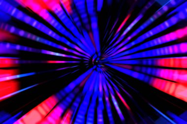 Siyah arkaplanda dönen ışık gösterisi. Lüks çizgiler. Parlak kıvrımlı duvar kağıdı. Uzay tüneli. Dönen ışık çemberi ya da maytap izi. Parlak konsept çizimi.