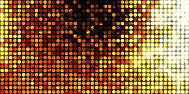 Parlayan ışıklar siyah arka planda parti izleri. Sahne veya stadyum ışıklarının dijital illüstrasyonu. Parlak desenli duvar kağıdı. Sahne ışıkları ile renkli ışıkların ihtişamlı arkaplanı.