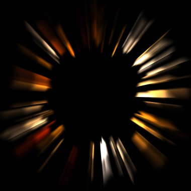 Canlı ve canlı ışık parlamalarının serin arkaplanı. Renkli parlak ışıklar patlama efektiyle görüntülenir. Parlak renkli arkaplan.