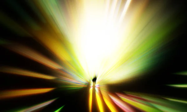 Light Particle Trails Black Background Light Explosion Star Glowing Particles — Stock Photo, Image