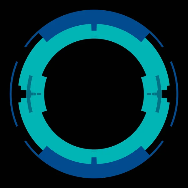 Futurisztikus Kör Alakú Hud Interfész Elem Absztrakt Kör Geometriai Háttér — Stock Fotó