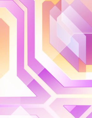 Geometrik arkaplan minimalist tasarımı. Bir teknoloji planının dijital illüstrasyonu. Fütürist şablon arkaplanı. Renkli ve canlı geometrik şekiller katmanları var. Soyut yaratıcı konsept duvar kağıdı.