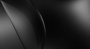 Web sitesi, poster, marka kimliği, broşür, sunum şablonu için lüks koyu bir arka plan. Dalgalı şekilli kaliteli tasarım. Dalgalanmalı soyut arkaplan. Pankart veya kapak tasarımı için dekorasyon.