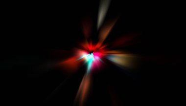 Parlayan yıldızın patlaması. Dinamik renkli arkaplan resmi. Parıldayan ışıklar duvar kağıdı. Tasarımınız için canlı şablon.