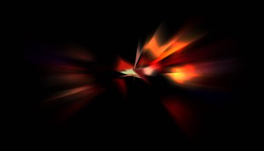 Parlayan ışıkları hareket ettirmenin havalı arka planı. Tasarımınız için canlı renkli bir portal şablonu. Işık ışınları ve hareket halindeki ışıldayan parçacıklar bir solucan deliği şekli oluşturuyor..