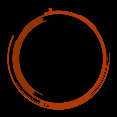 Fütürist dairesel gövde arayüzü elementi. Soyut çember geometrik arkaplan. Dijital teknolojinin grafiksel çizimi.