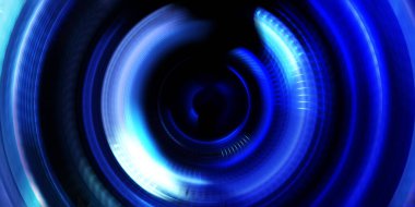 Fotoğraf makinesi konsepti. Soyut arkaplan. Dönen ışık ışınları. Hareketli kavramsal duvar kağıdı. Grafik dijital illüstrasyon. Parlayan neon ışıkları. Parlak sunum tasarım şablonu.