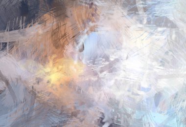 Soyut arkaplanda pürüzlü fırça darbeleri. Fırça boyası. Renkli boya darbeleri. Eşsiz duvar sanatı. Tuvaldeki modern sanat. Renkli çağdaş sanat eserleri.