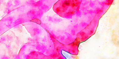 Kova desenli illüstrasyon. Çağdaş ve modern doku. Soyut renk boyama arka planı. Yaratıcı ve sanatsal duvar kağıdı. Fırçalanmış şekilleri ve lekeleri olan sanatsal duvar..