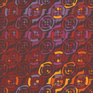 Yaratıcı karalama sanatı farklı şekil ve dokulara sahip kusursuz desen. Kolaj. Sanatsal arka plan. Soyut duvar kağıdı. Dekoratif hippi fayansları.