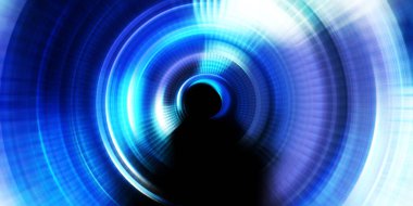 Parlayan neon ışıkları. Parlak sunum tasarım şablonu. Fotoğraf makinesi konsepti. Soyut arkaplan. Dönen ışık ışınları. Hareketli kavramsal duvar kağıdı. Grafik dijital illüstrasyon. 