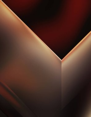 Geometrik dinamik şekiller. Gölgeli teknoloji dijital şablonu ve gradyan arka planda ışıklar. Modern basit geometrik renk gradyanı soyut arkaplan. 3B illüstrasyon. 