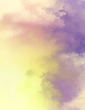 Modern fırça darbeleri. Poster, duvar sanatı, afiş, kart, kitap kapağı veya ambalaj için rahatlatıcı kompozisyonun yumuşak renkli çizimi. Pastel renklerle suluboya. 