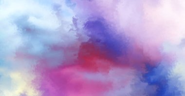 Modern fırça darbeleri. Poster, duvar sanatı, afiş, kart, kitap kapağı veya ambalaj için rahatlatıcı kompozisyonun yumuşak renkli çizimi. Pastel renklerle suluboya. 