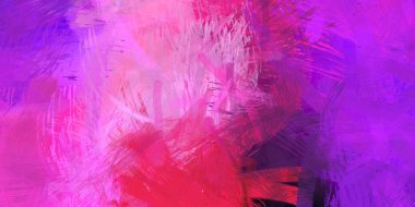 Soyut arkaplanda pürüzlü fırça darbeleri. Fırça boyası. Renkli boya darbeleri. Eşsiz duvar sanatı. Tuvaldeki modern sanat. Renkli çağdaş sanat eserleri.