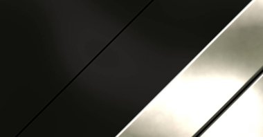 Üç boyutlu metalik doku. Uzay gemisi desenli yüzey. Aydınlık ve karanlık paneller. Fütürist soyut duvar kağıdı. Geometrik teknolojik yansıtıcı arkaplan.