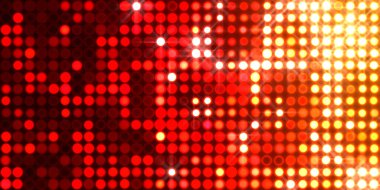 Parlak desenli duvar kağıdı. Sahne ışıkları olan renkli ışıkların ihtişamlı arkaplanı. Parlayan ışıklar siyah arka planda parti izleri. Sahne veya stadyum ışıklarının dijital illüstrasyonu. 