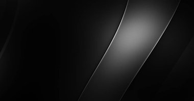 Siyah kıvrımlı yüzey. 3 boyutlu illüstrasyon. Soyut fütüristik geçmiş. Minimalist geometrik kapak tasarımı. Çarpık siyah çizgiler. Lüks dokuma duvar kağıdı. Zarif arkaplan.