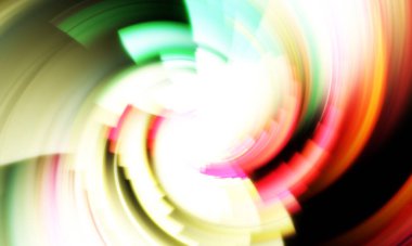 Dönen Işık gösterisi arka planı. Canlı renklerle donatılmış ruhani enerji girdabı. Renkli canlı hareket çizimi. Tanıtım geçmişi. Kutlama grafiği.