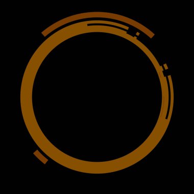 Fütürist dairesel gövde arayüzü elementi. Soyut çember geometrik arkaplan. Dijital teknolojinin grafiksel çizimi.