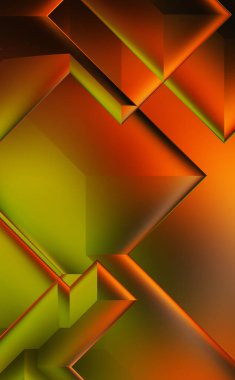 3 boyutlu illüstrasyon. Moda, basit geometrik renk gradyan arkaplan. Geometrik dinamik şekiller. Gölgeli teknoloji dijital şablonu ve gradyan arkaplanda ışıklar.  