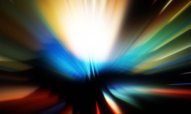 Siyah zemin üzerinde ışık parçacığı izleri. Parlayan parçacıkları ve çizgileri olan ışık patlaması yıldızı. Güzel hareketli soyut ışınlar duvar kağıdı. Renkli Patlama grafiği. Işık ışınlarının patlaması. 