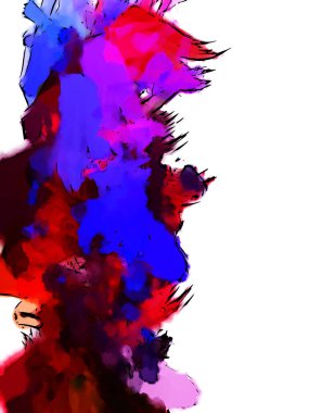 Mürekkep ve fosforlu kalemler yaratıcı çizimler. Beyaz arka planda boyama. El çizimi soyut renk dokuları. Poster, kart, davetiye, pankart, broşür, broşür için tasarım. Boyalı fırça darbeleri