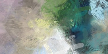 Soyut arkaplanda pürüzlü fırça darbeleri. Fırça boyası. Renkli boya darbeleri. Eşsiz duvar sanatı. Tuvaldeki modern sanat. Renkli çağdaş sanat eserleri.