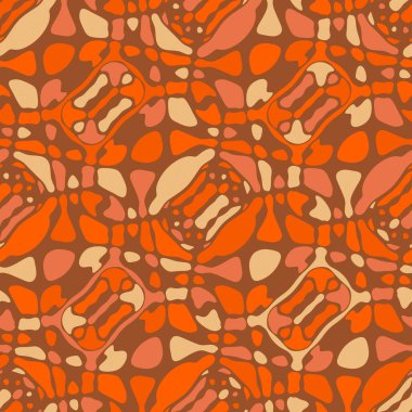 Yaratıcı karalama sanatı farklı şekil ve dokulara sahip kusursuz desen. Kolaj. Sanatsal arka plan. Soyut duvar kağıdı. Dekoratif hippi fayansları.