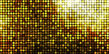 Parlayan ışıklar siyah arka planda parti izleri. Sahne veya stadyum ışıklarının dijital illüstrasyonu. Parlak desenli duvar kağıdı. Sahne ışıkları ile renkli ışıkların ihtişamlı arkaplanı.